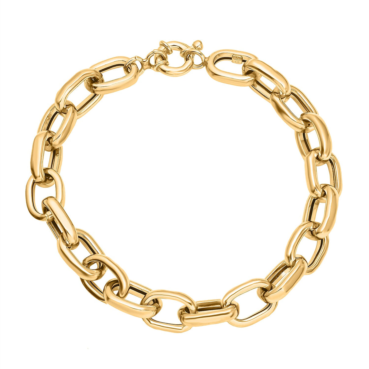 Maestro Collection - 9K Yellow Gold Broad Cable Link Bracelet  (Size - 7.5). 6.40 Gms 7791696 0