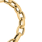 Maestro Collection - 9K Yellow Gold Broad Cable Link Bracelet  (Size - 7.5). 6.40 Gms