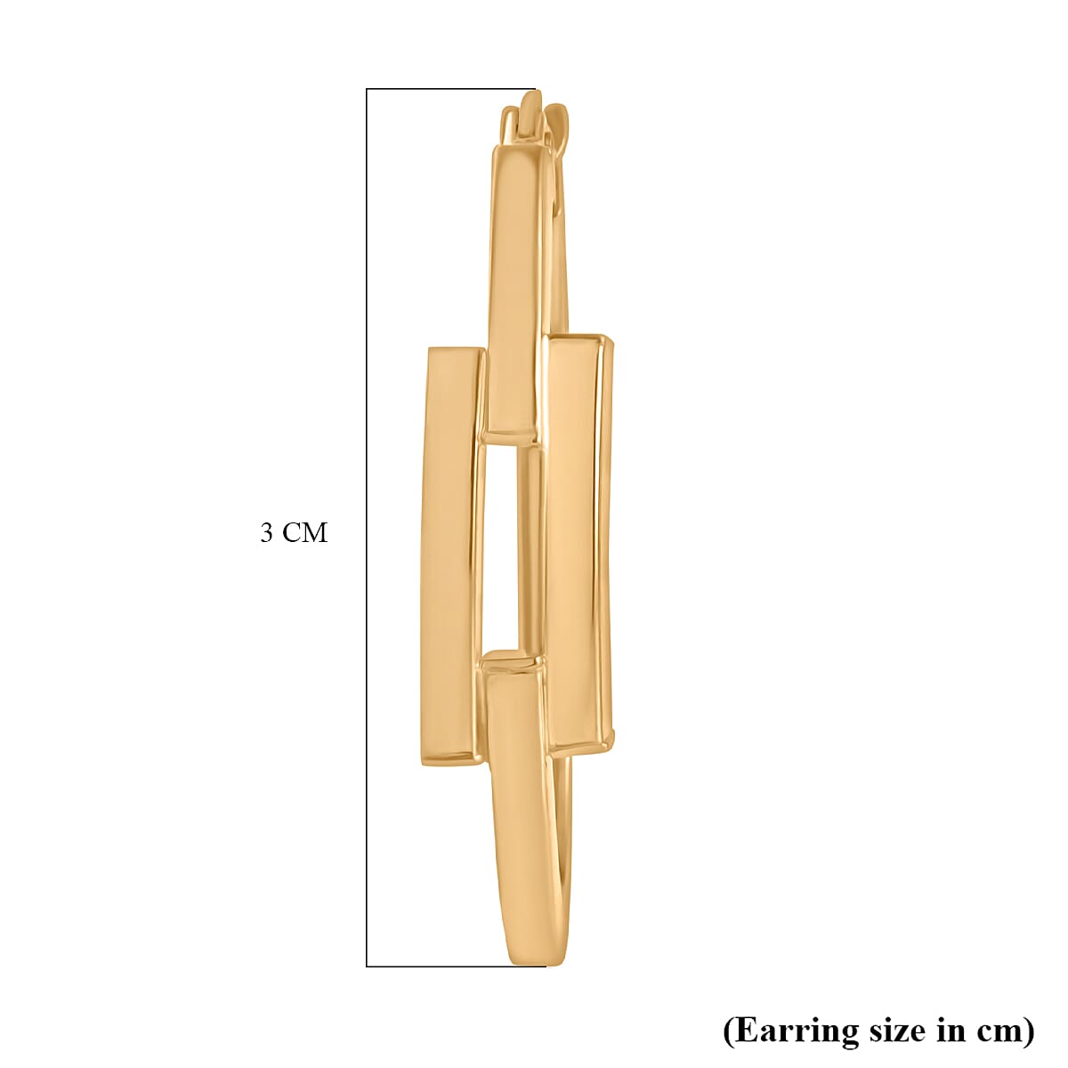 Maestro Collection - 9K Yellow Gold Buckle Hoop Earrings(outer diameter 16mm &amp; inner 11.90mm). 7792229 3