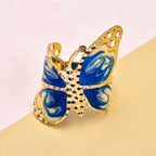 Maestro Collection - 9K Yellow Gold Enamelled Butterfly Ring