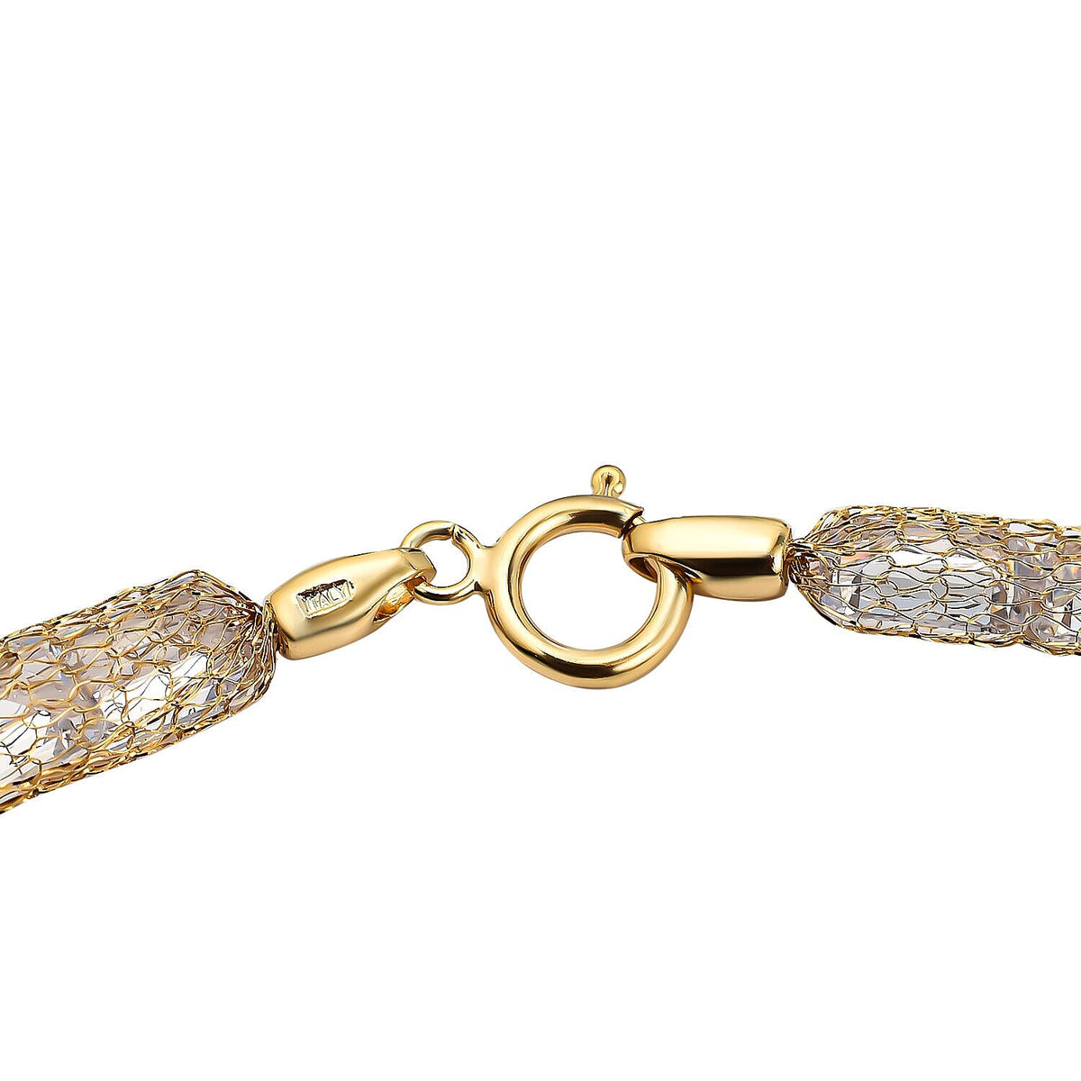 Maestro Collection - 9K Yellow Gold Cubic Zirconia Bracelet (Size - 7.5) With Spring Ring Clasp 5.800 Ct 7193367 3