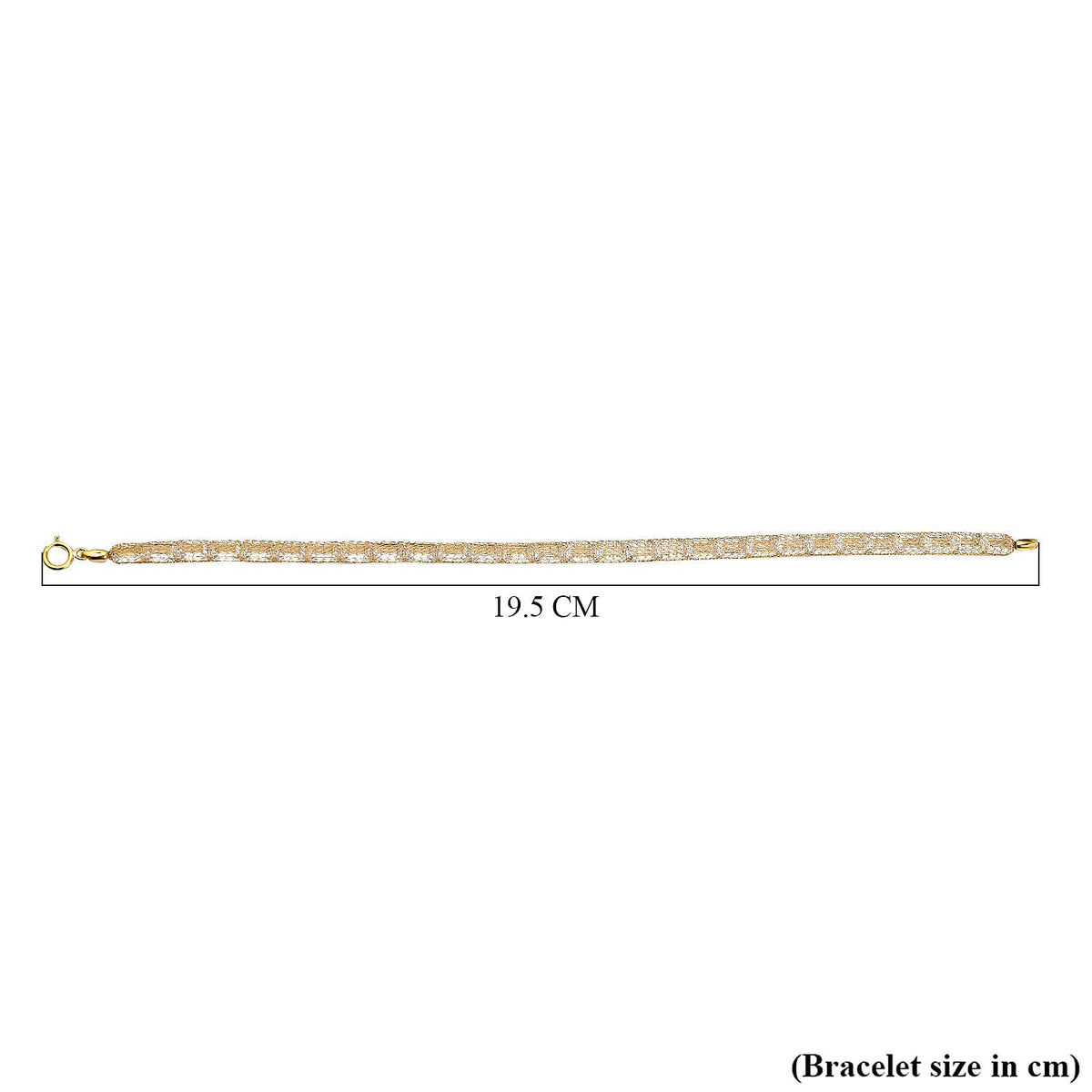 Maestro Collection - 9K Yellow Gold Cubic Zirconia Bracelet (Size - 7.5) With Spring Ring Clasp 5.800 Ct 7193367 4