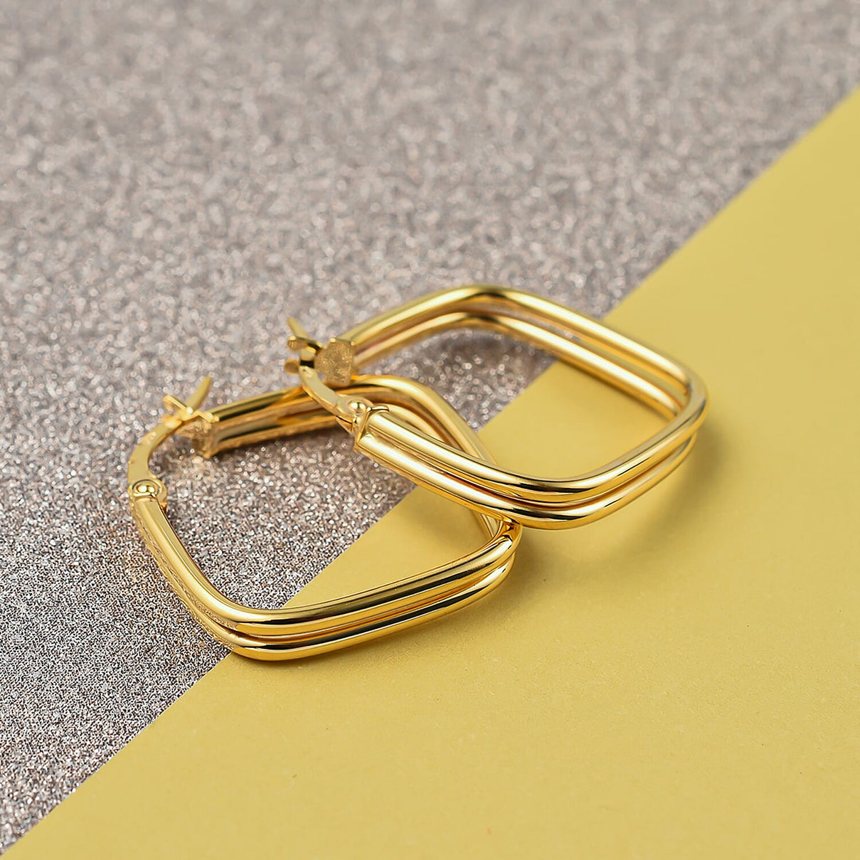Maestro Collection - 9K Yellow Gold Hoop Earrings 7373252 1