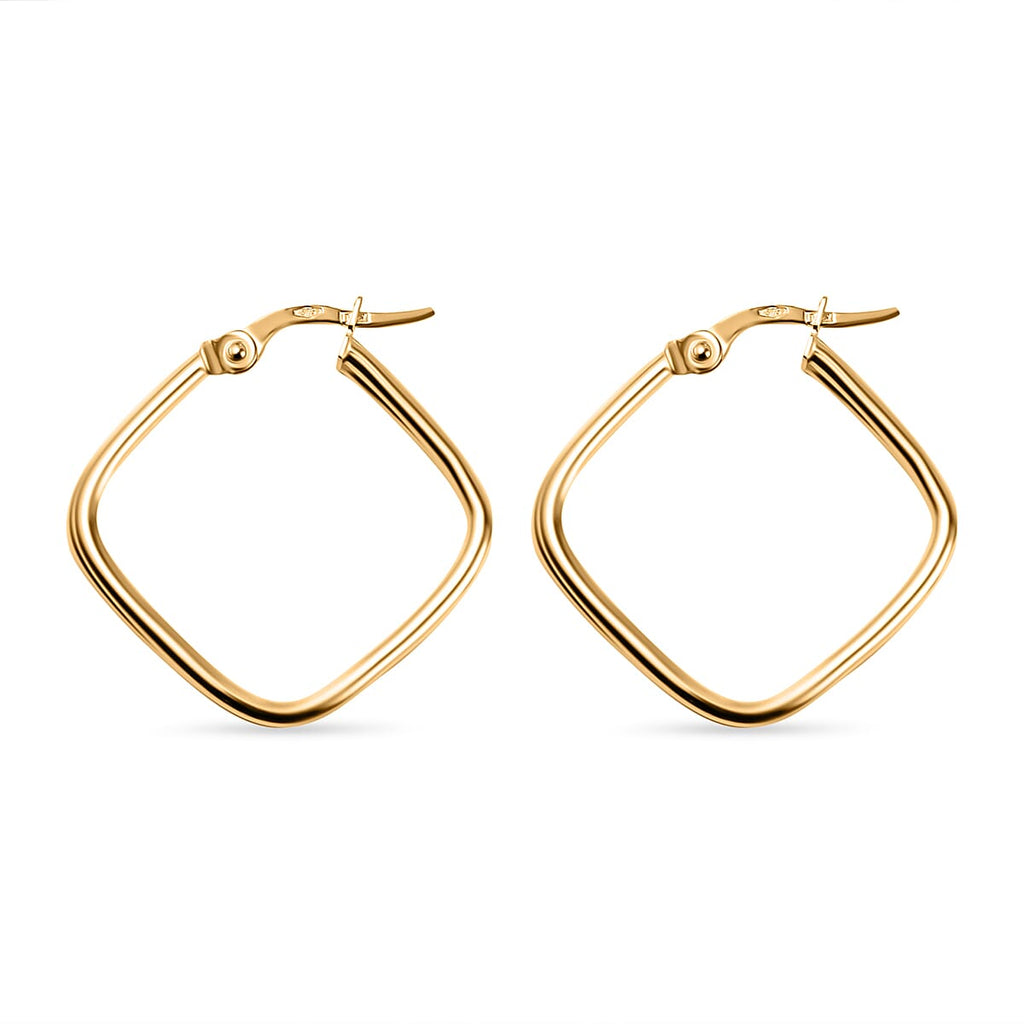 Maestro Collection - 9K Yellow Gold Hoop Earrings