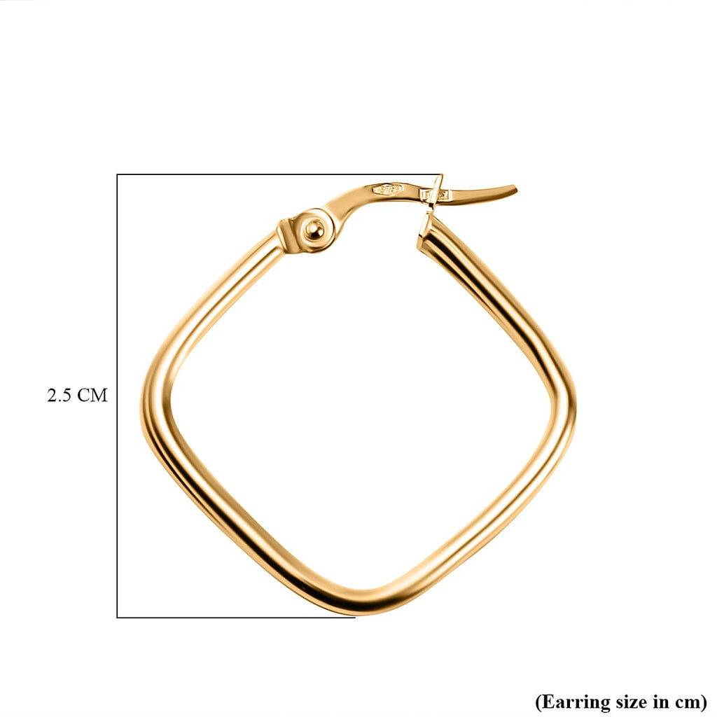 Maestro Collection - 9K Yellow Gold Hoop Earrings