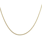 JCK VEGAS CLOSEOUT - 9K Yellow Gold Diamond Cut Rope Necklace (Size - 20) with Spring Ring Clasp