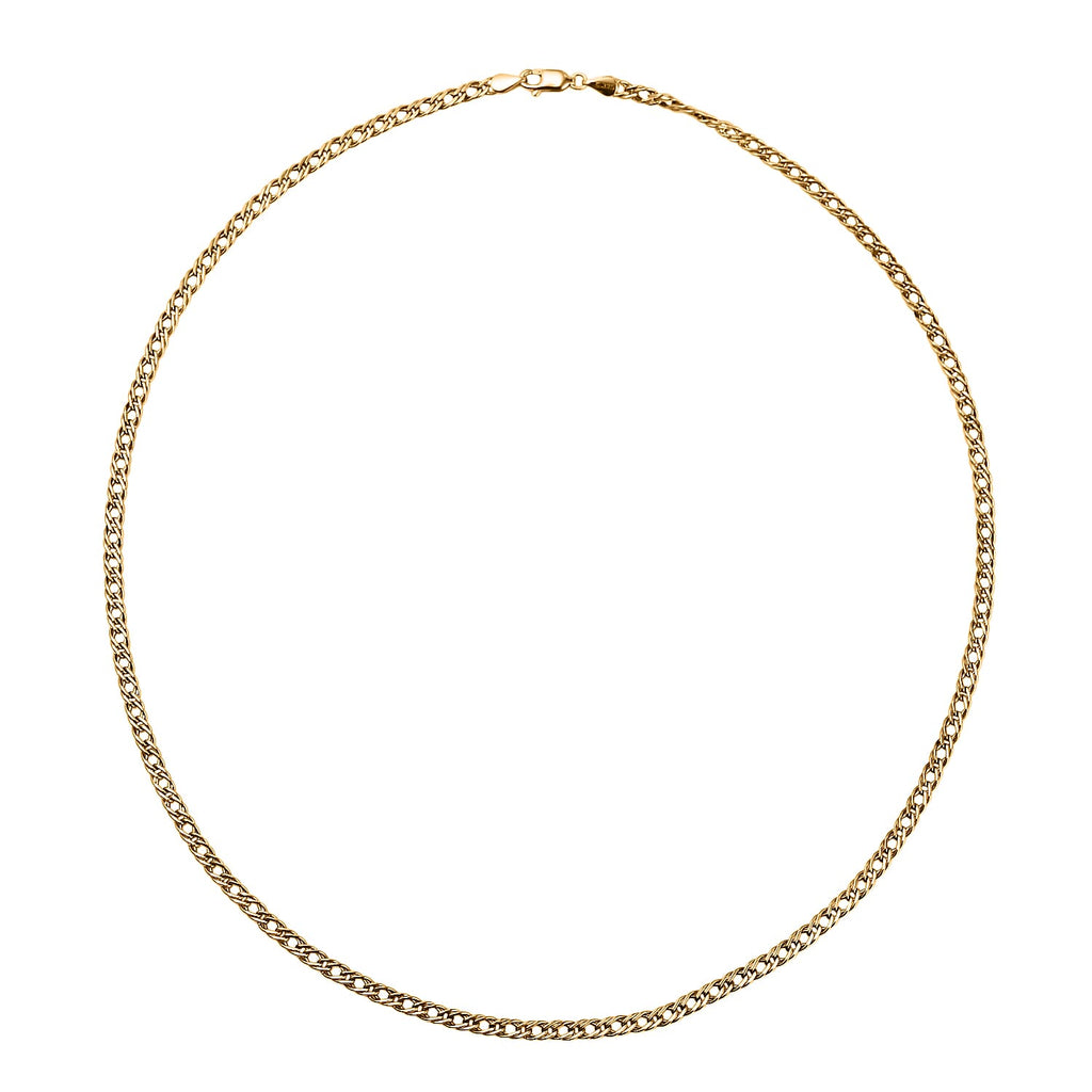 Maestro Collection  - 9K Yellow Gold Double Curb Necklace (Size - 20), Gold Wt. 3.30 Gms