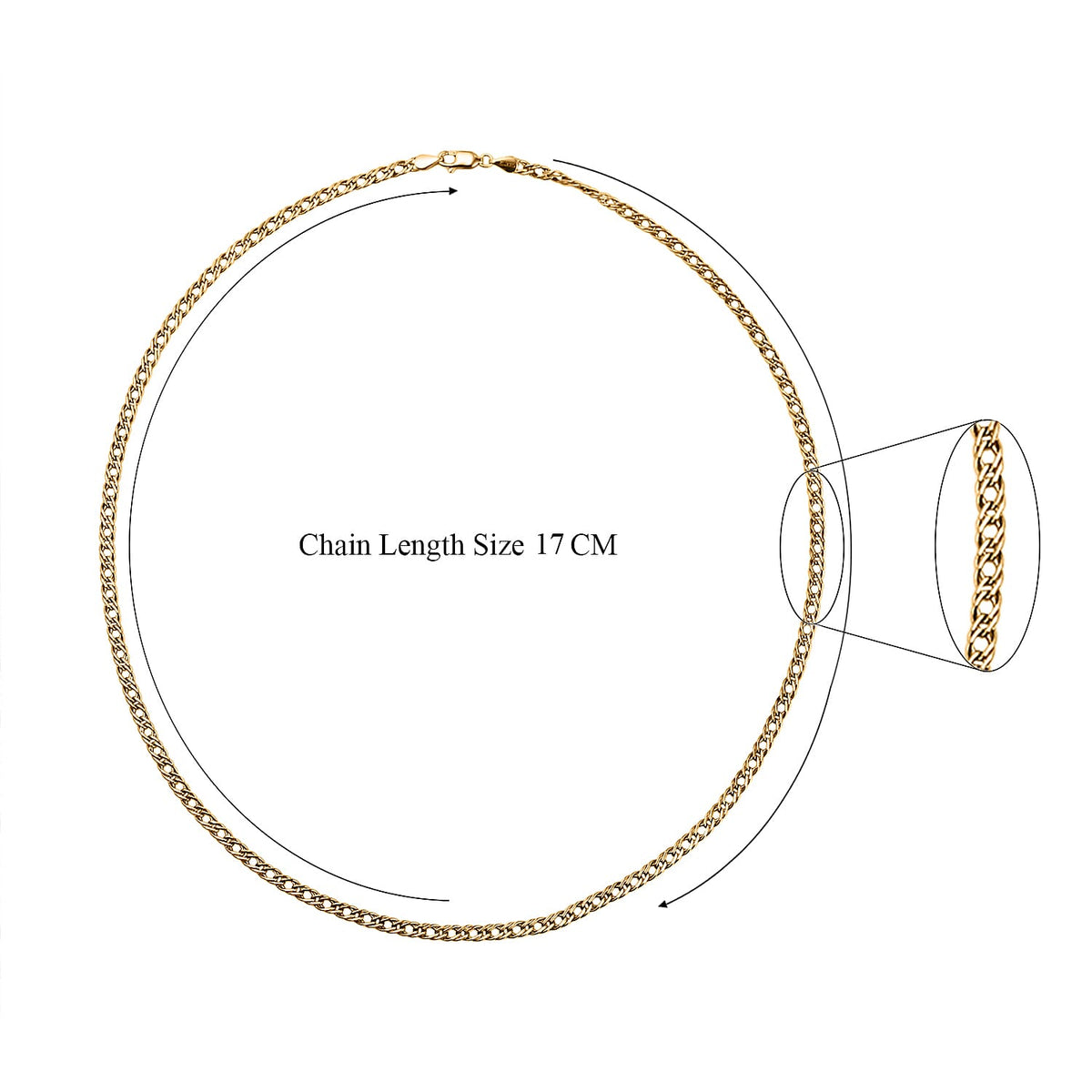 Maestro Collection  - 9K Yellow Gold Double Curb Necklace (Size - 20), Gold Wt. 3.30 Gms 7722934 5