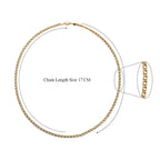 Maestro Collection  - 9K Yellow Gold Double Curb Necklace (Size - 20), Gold Wt. 3.30 Gms