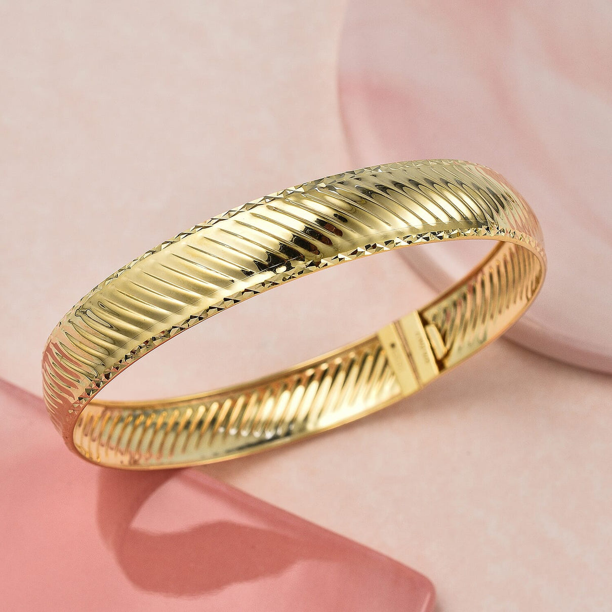 Maestro Collection - 9K Yellow Gold Bangle (Size - 7.5 ), Gold Wt. 6.00 Gms 7570581 1