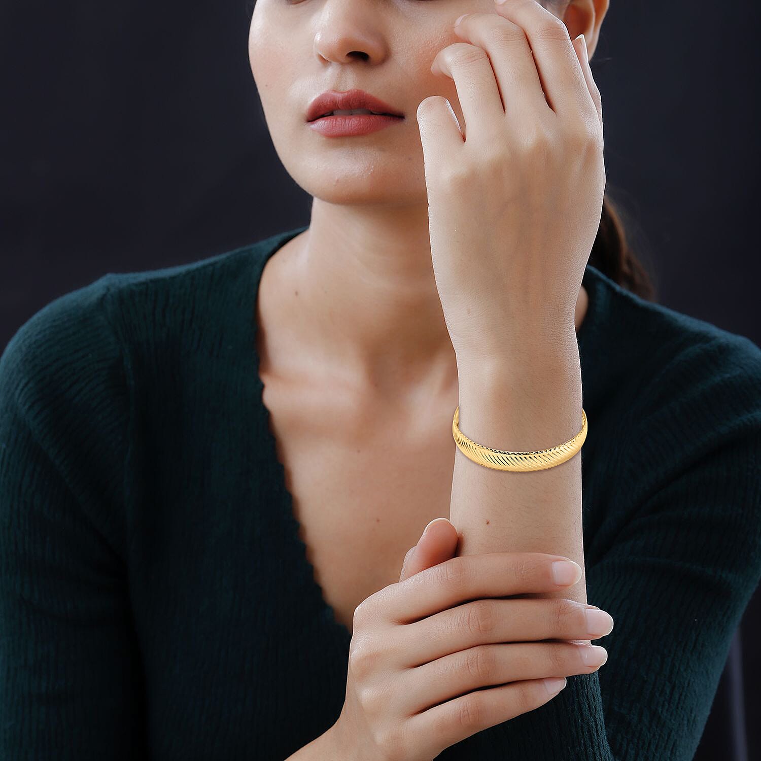Maestro Collection - 9K Yellow Gold Bangle (Size - 7.5 ), Gold Wt. 6.00 Gms 7570581 2