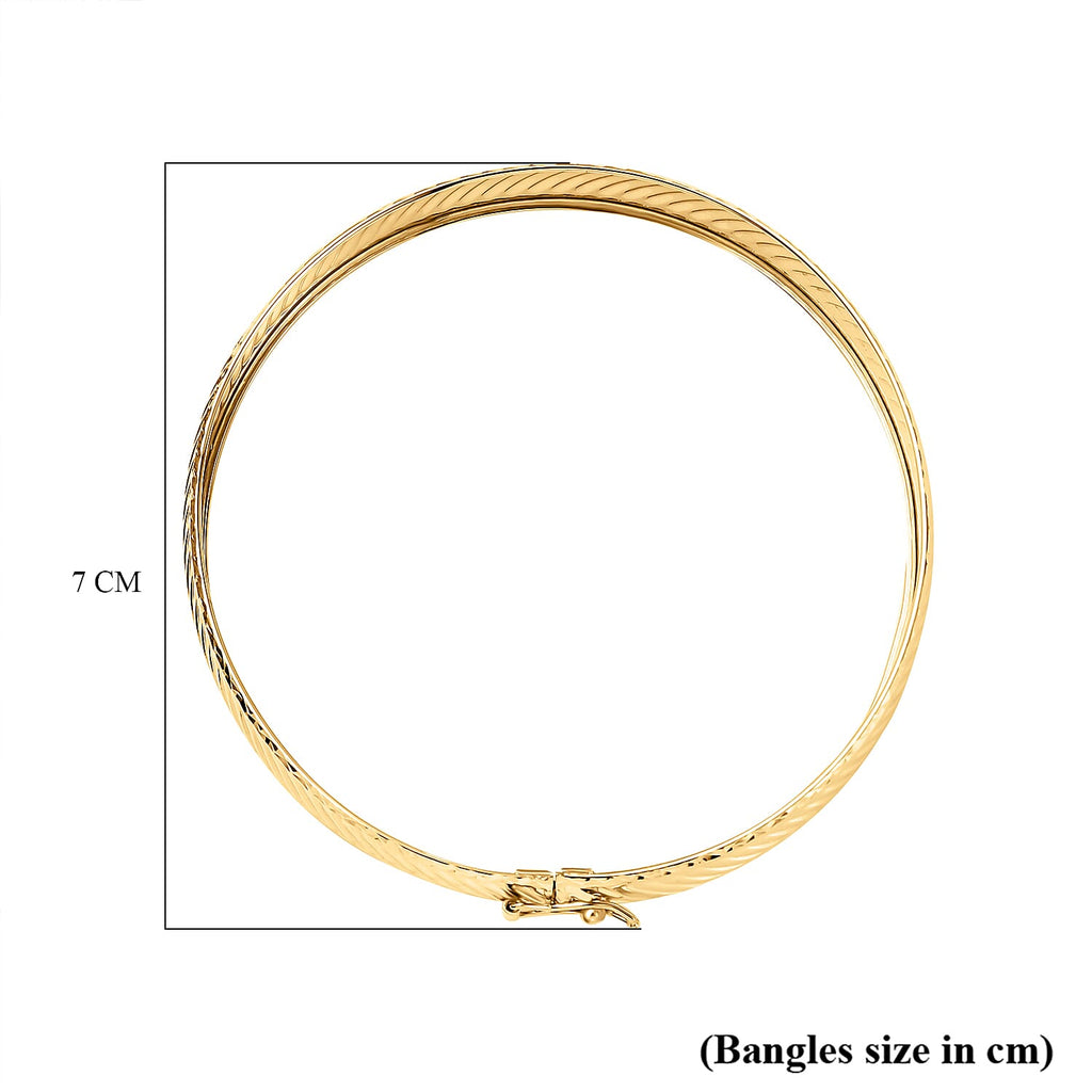 Maestro Collection - 9K Yellow Gold Bangle (Size - 7.5 ), Gold Wt. 6.00 Gms