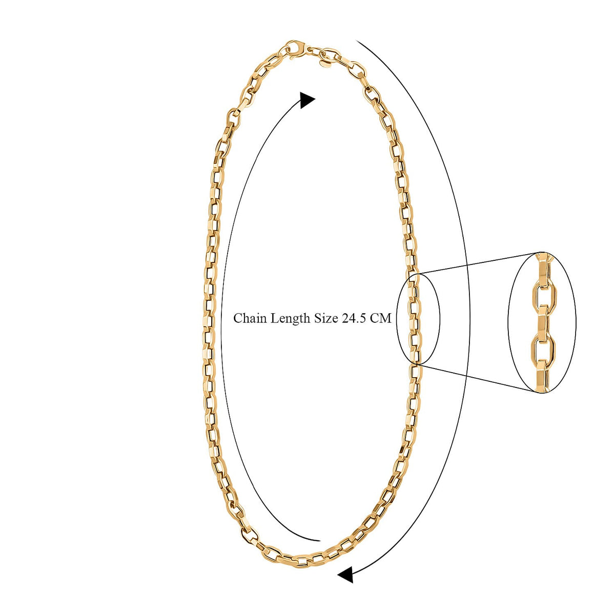 Maestro Collection- 9K Yellow Gold 5.8MM Necklace with Lobster Clasp 20 Inch 8289072 6