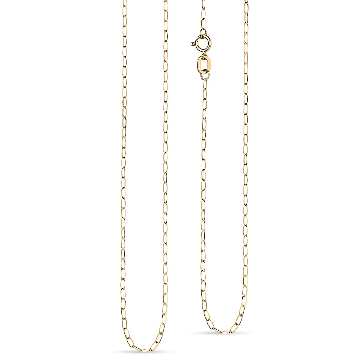 Maestro Collection - 9K Yellow Gold Paperclip Necklace (Size - 20) with Spring Ring Clasp 8212186 2