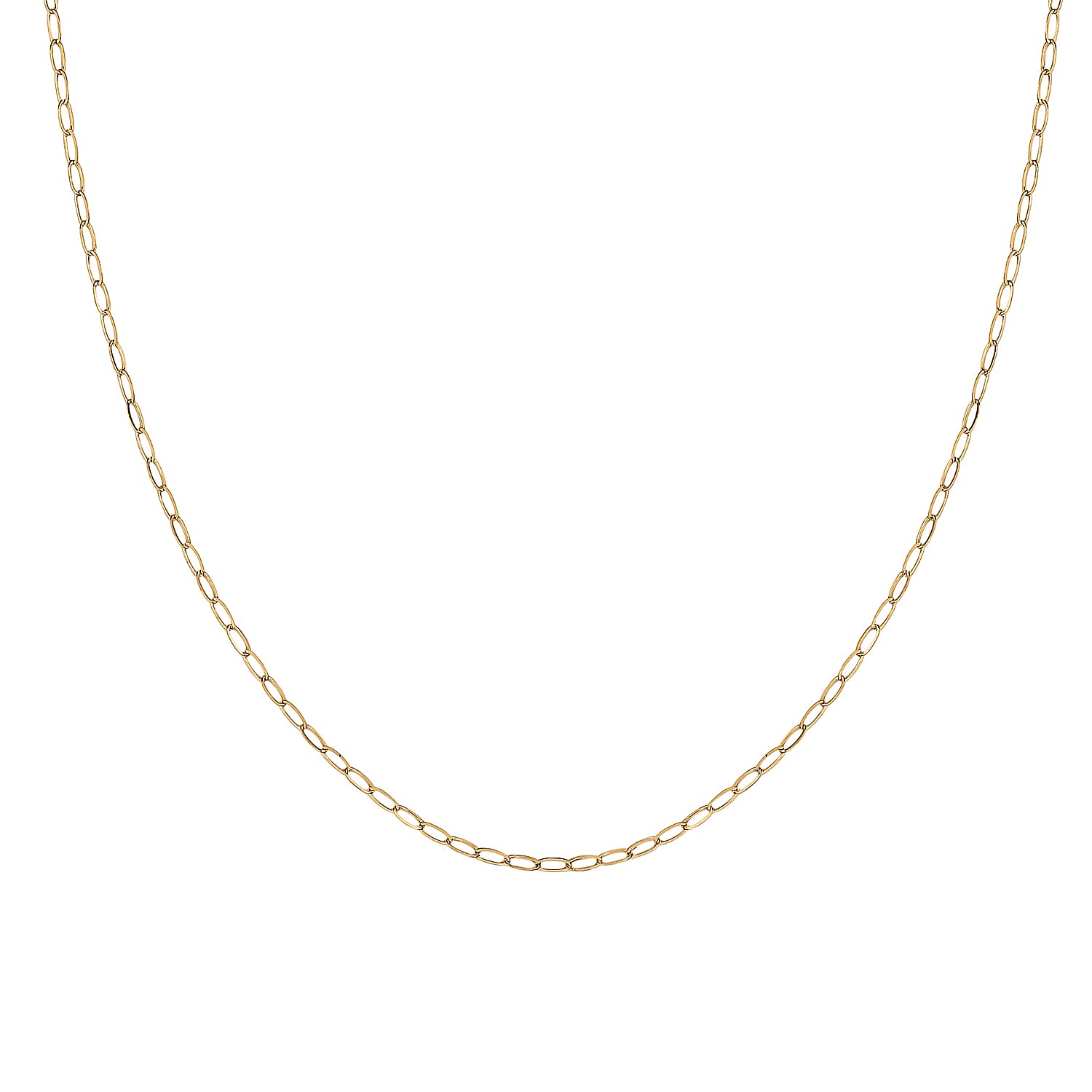 Maestro Collection - 9K Yellow Gold Paperclip Necklace (Size - 20) with Spring Ring Clasp 8212186 4
