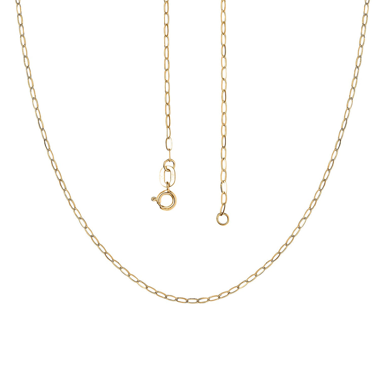 Maestro Collection - 9K Yellow Gold Paperclip Necklace (Size - 20) with Spring Ring Clasp 8212186 5