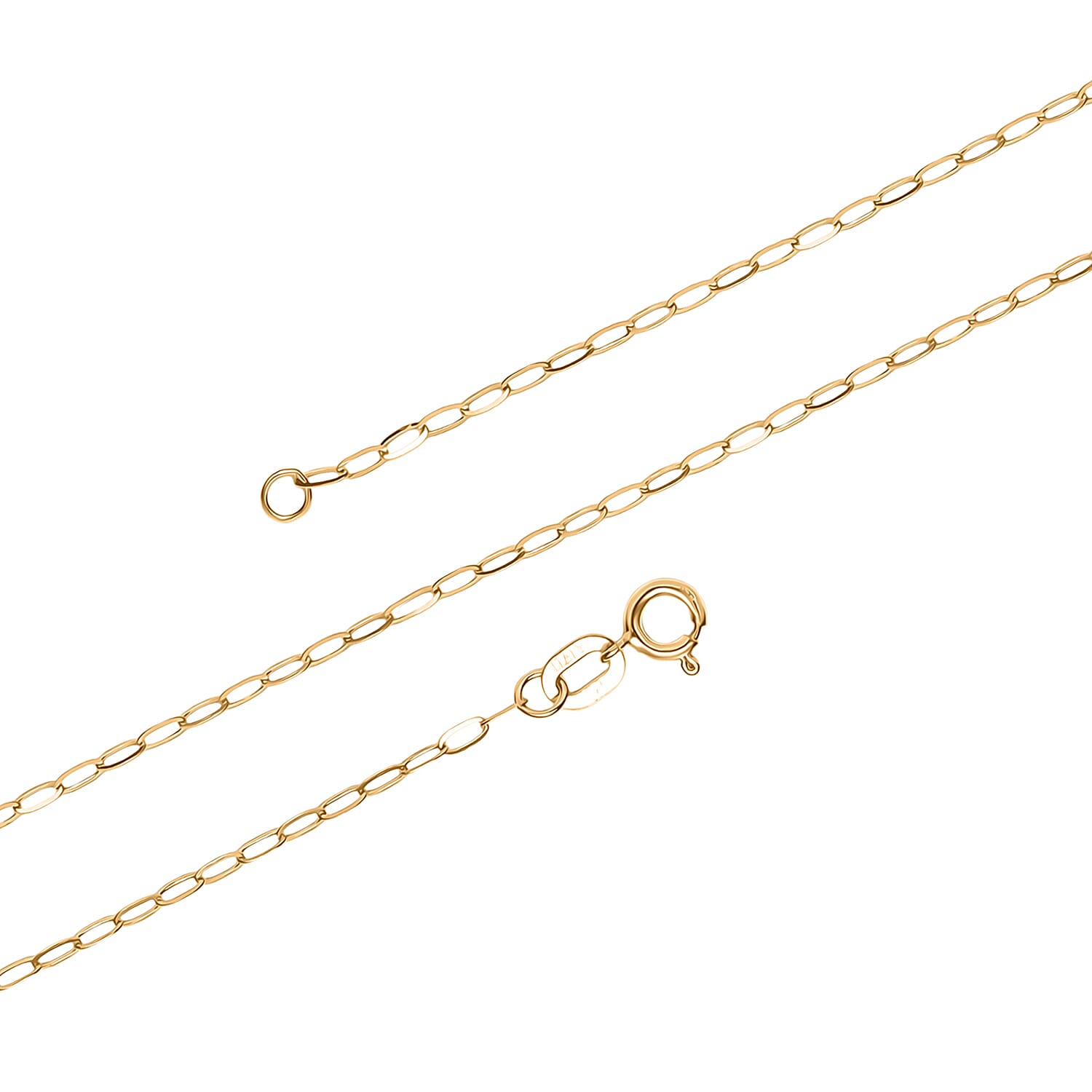 Maestro Collection - 9K Yellow Gold Paperclip Necklace (Size - 20) with Spring Ring Clasp 8212186 6