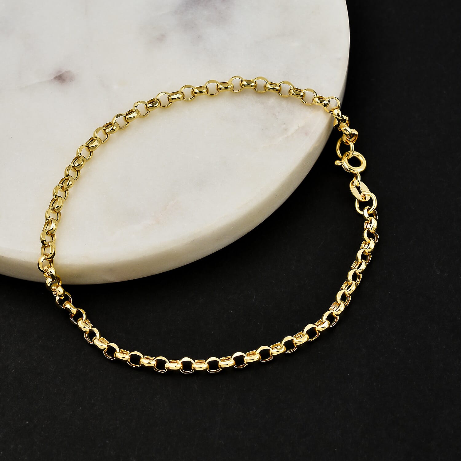 9K Yellow Gold Rolo Bracelet (Size - 7.5) Gold Wt 2.01 gms 7722956 2