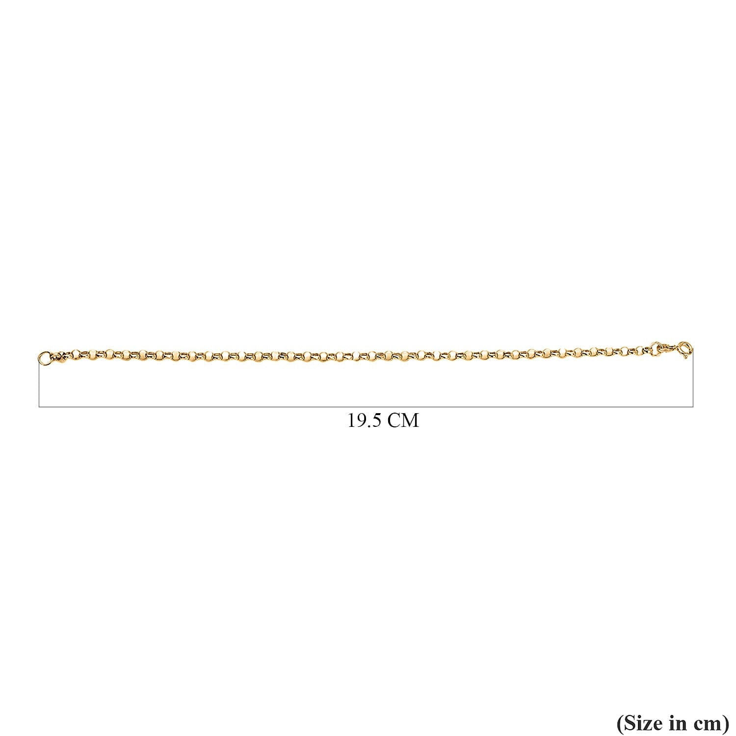 9K Yellow Gold Rolo Bracelet (Size - 7.5) Gold Wt 2.01 gms 7722956 5