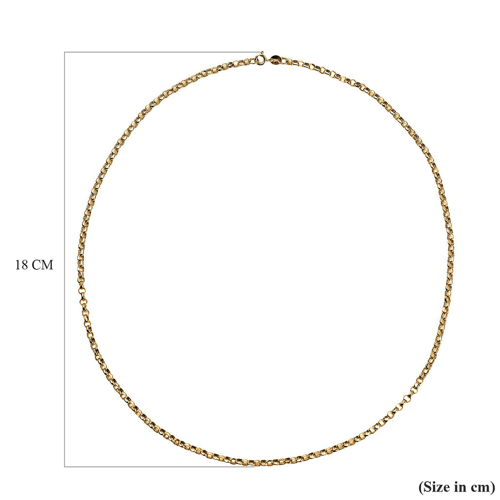 Maestro Collection - 9K Yellow Gold Rolo Necklace (Size - 20), Gold Wt. 4.5 Gms