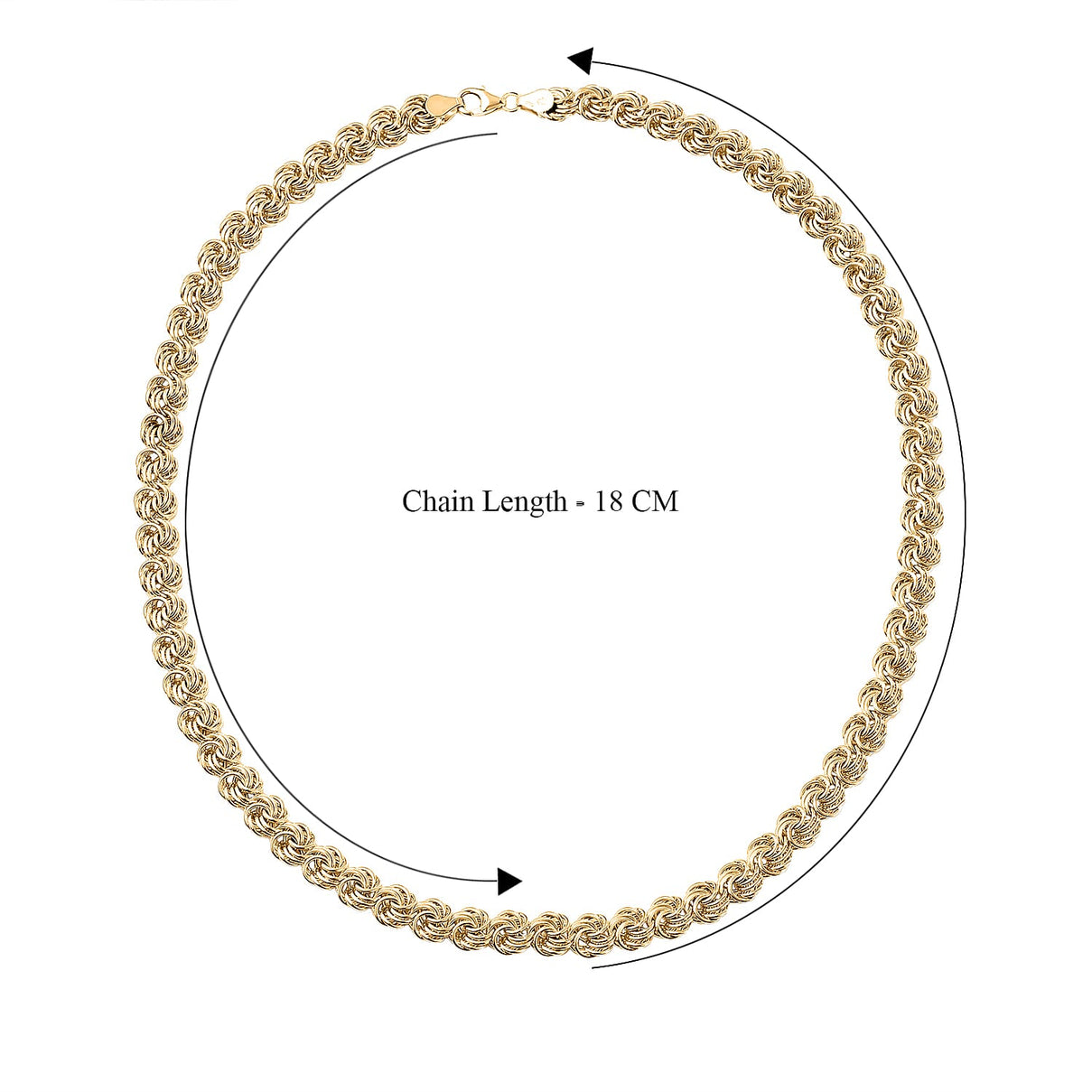 Maestro Collection - 9K Yellow Gold Rosetta Necklace (Size - 20), Gold Wt. 11.40 Gms 7570831 3