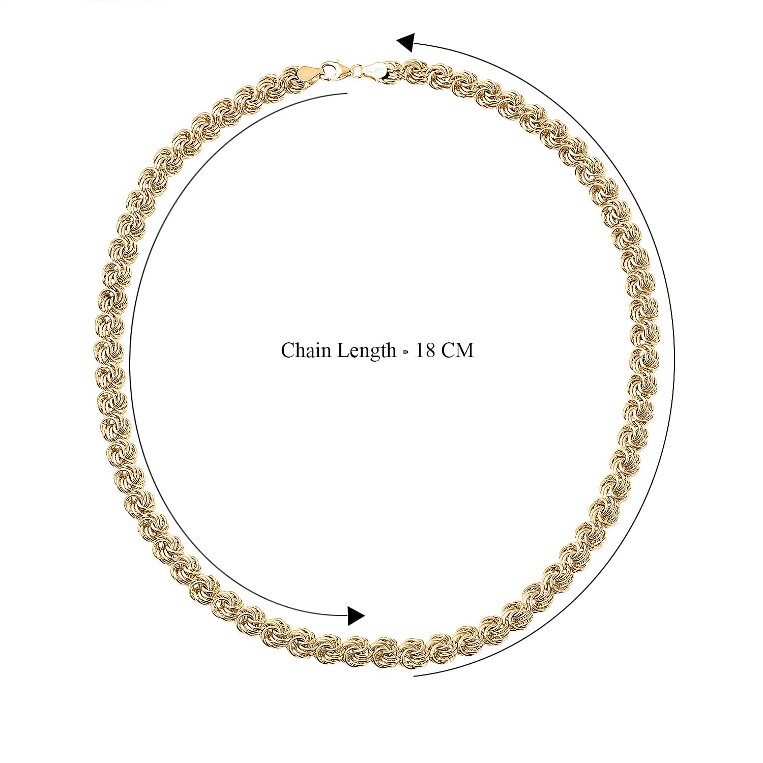 Maestro Collection - 9K Yellow Gold Rosetta Necklace (Size - 20), Gold Wt. 11.40 Gms 7570831 3