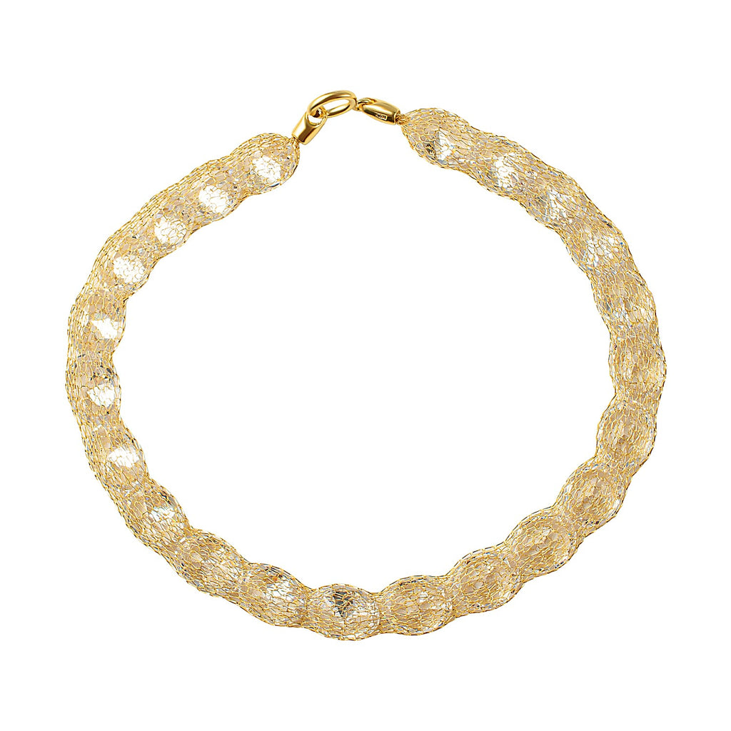 Maestro Collection - 9K Yellow Gold Simulated Diamond Bracelet (Size - 7.5) with Spring Clasp