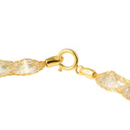 Maestro Collection - 9K Yellow Gold Simulated Diamond Bracelet (Size - 7.5) with Spring Clasp