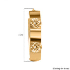 Maestro Collection - 9K Yellow Gold Sparkle Station Hoop Earrings