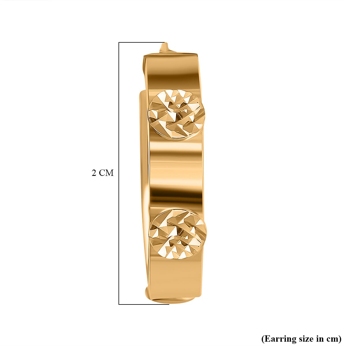 Maestro Collection - 9K Yellow Gold Sparkle Station Hoop Earrings 7522792 4