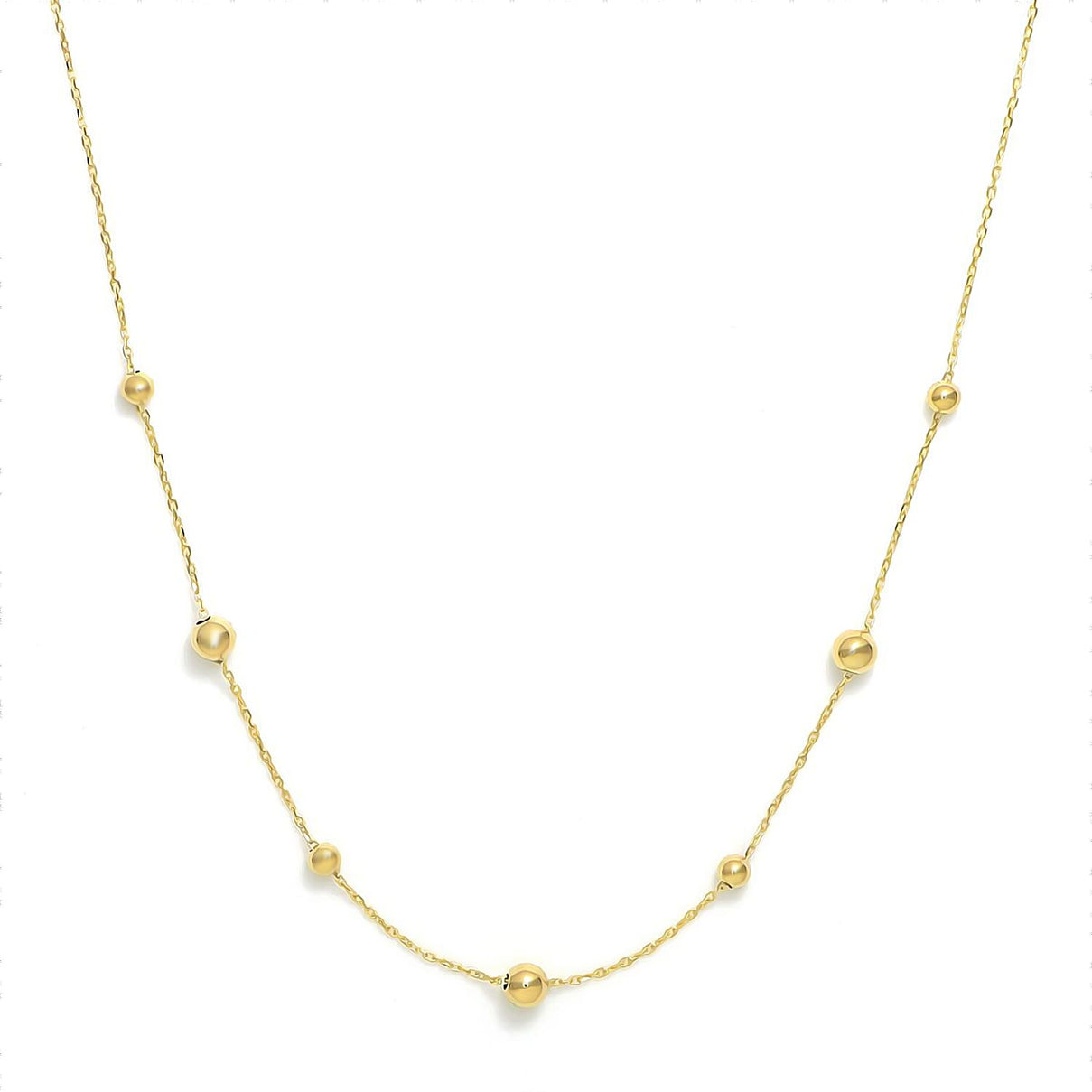 Maestro Collection - 9K Yellow Gold Stations Necklace 18 Inch 8122702 0