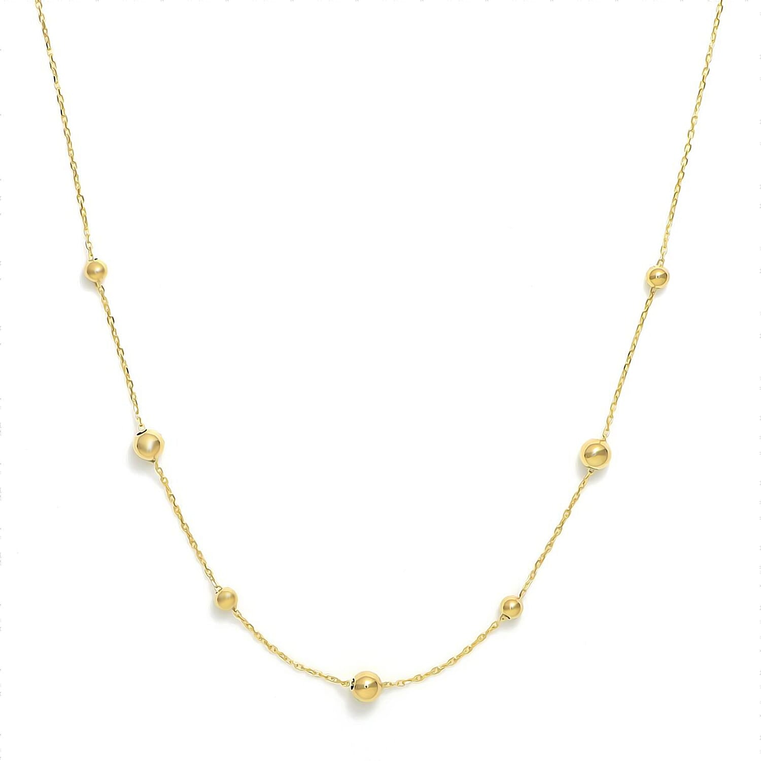 Maestro Collection - 9K Yellow Gold Stations Necklace 18 Inch 8122702 0