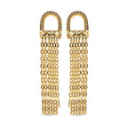 Maestro Collection - 9K Yellow Gold Tassel Stirrup Earrings