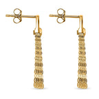 Maestro Collection - 9K Yellow Gold Tassel Stirrup Earrings