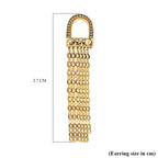 Maestro Collection - 9K Yellow Gold Tassel Stirrup Earrings