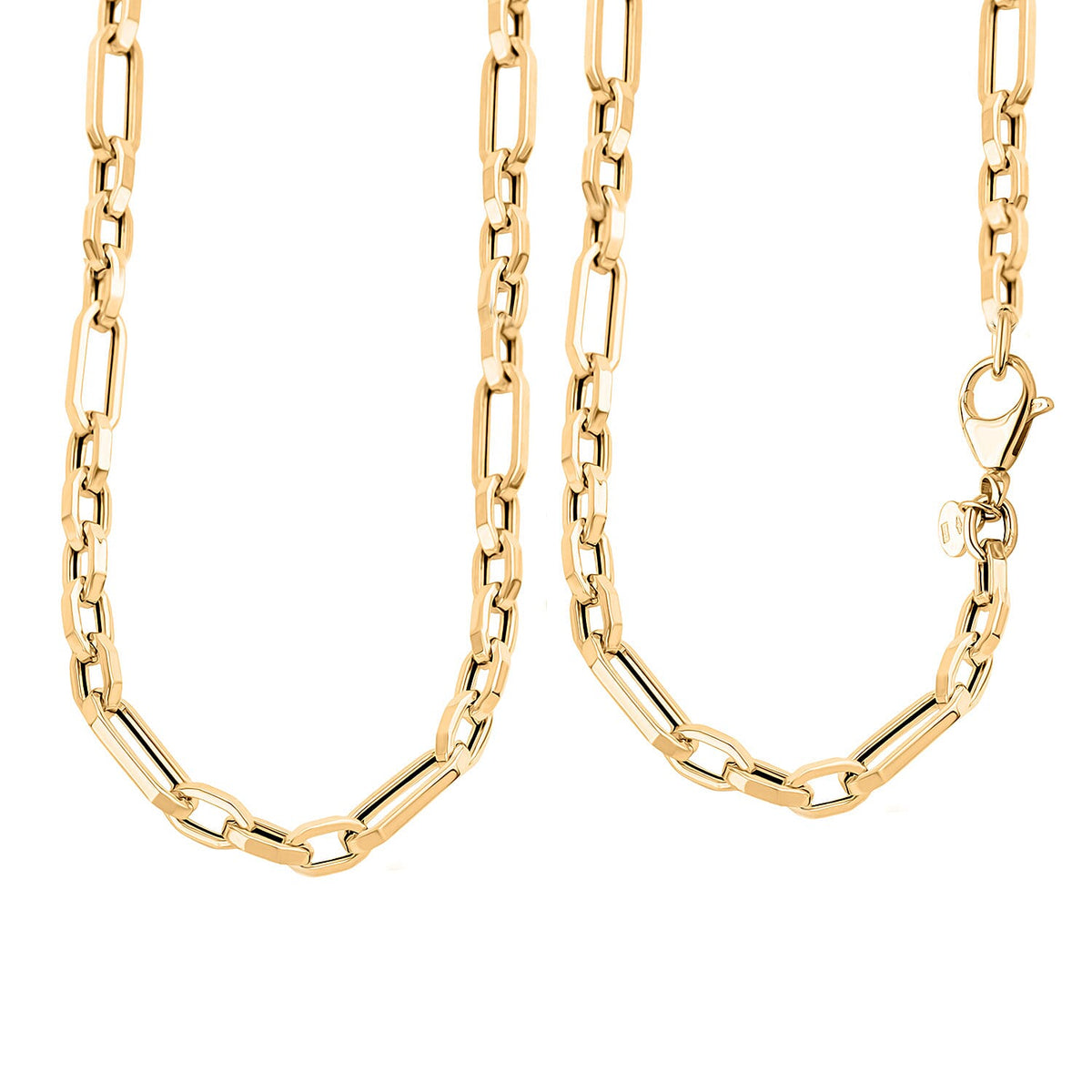 Maestro Collection - Italian Made- 9K Yellow Gold Cable Figaro Necklace (Size 20) with Lobster Clasp, Gold Wt. 5.65 Gms. 8289073 0