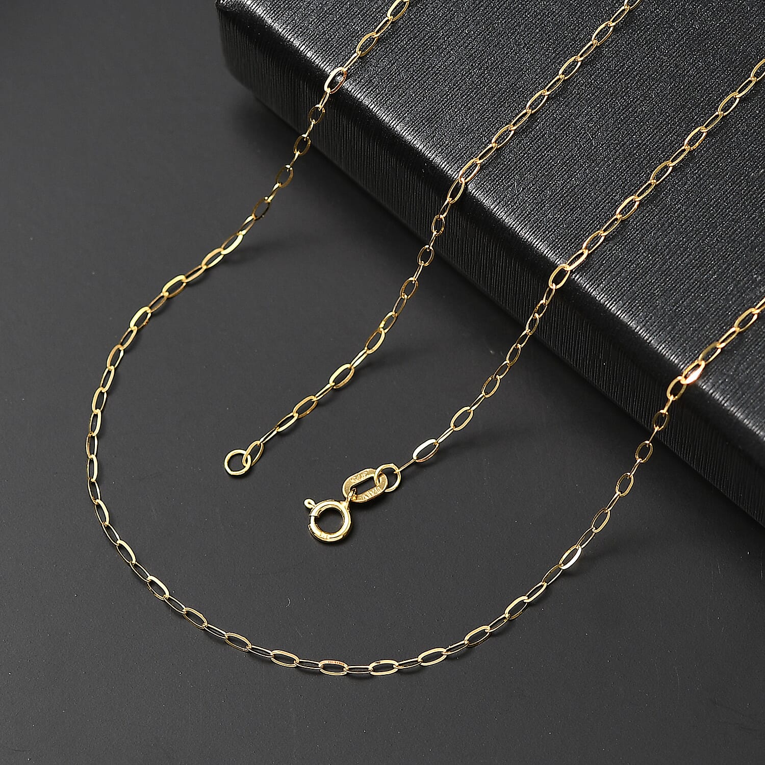 Maestro Collection - 9K Yellow Gold Paperclip Necklace (Size - 20) with Spring Ring Clasp 8212186 9