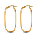 Maestro Collection - 9K Yellow Gold Hoop Earrings (Oueter diameter 16.1 & inner 13.30mm). 2.60 Gms.