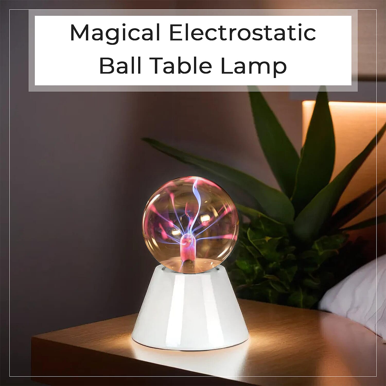 Magical Electrostatic Ball Table Lamp (Battery - 1.5Vx4 AAA) - White 7677474 2