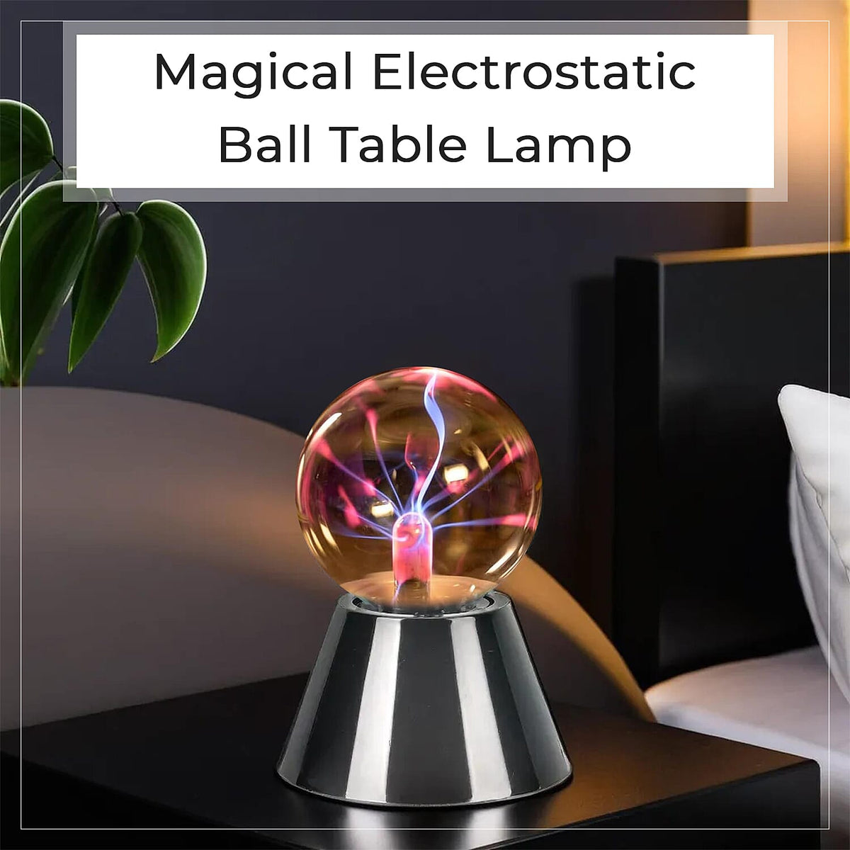 Magical Electrostatic Ball Table Lamp (Battery - 1.5Vx4 AAA) - Black V32605058 3