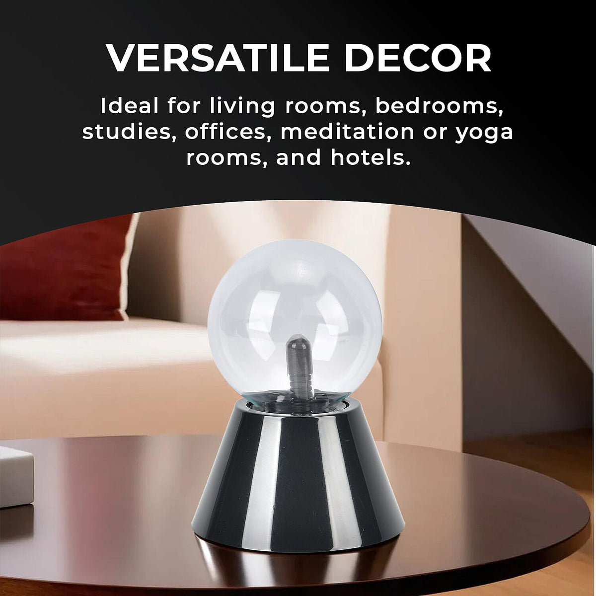 Magical Electrostatic Ball Table Lamp (Battery - 1.5Vx4 AAA) - Black V32605058 5