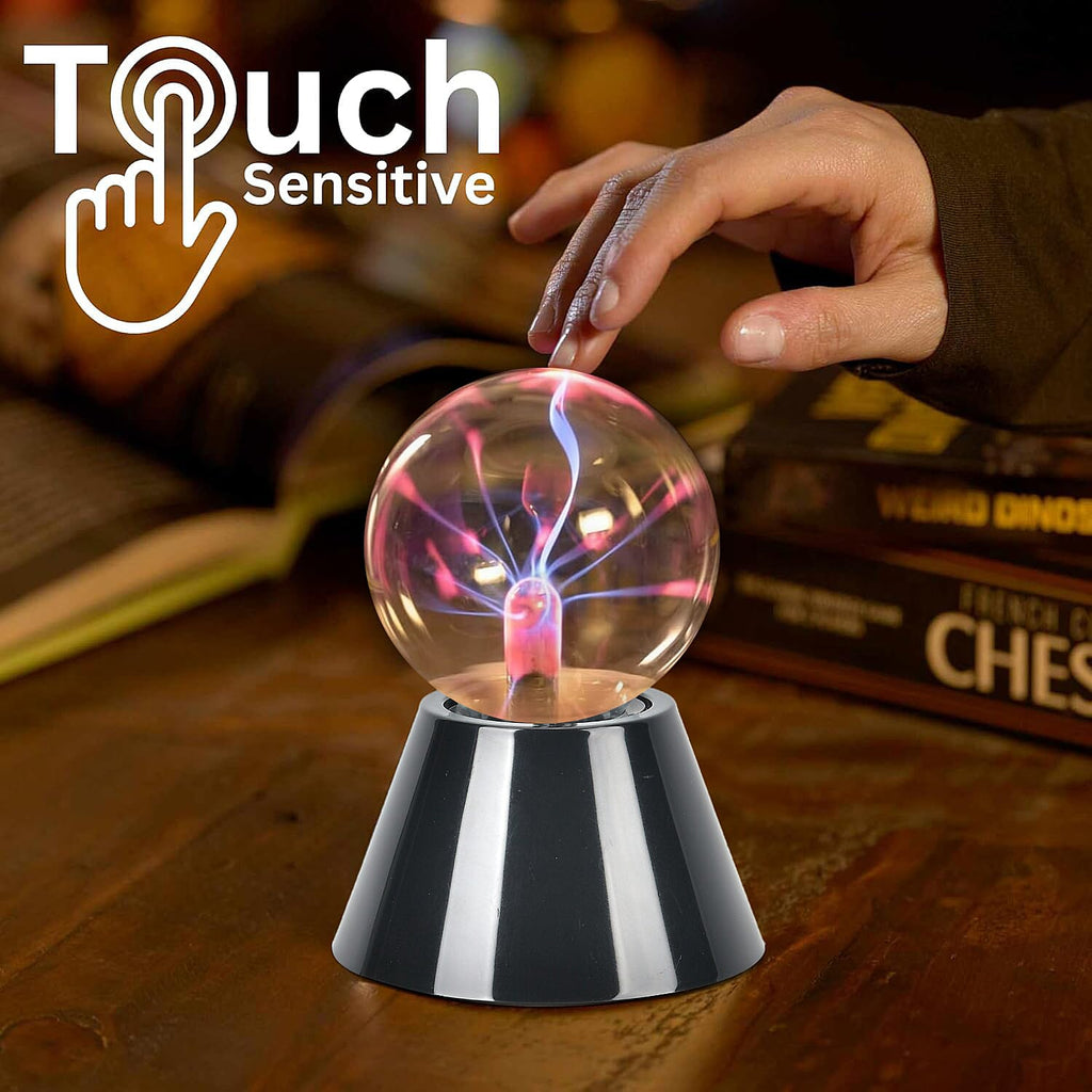 Magical Electrostatic Ball Table Lamp (Battery 4 AAA (Not Inc.) - Black & White