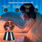 Magical Electrostatic Ball Table Lamp (Battery 4 AAA (Not Inc.) - Black & White