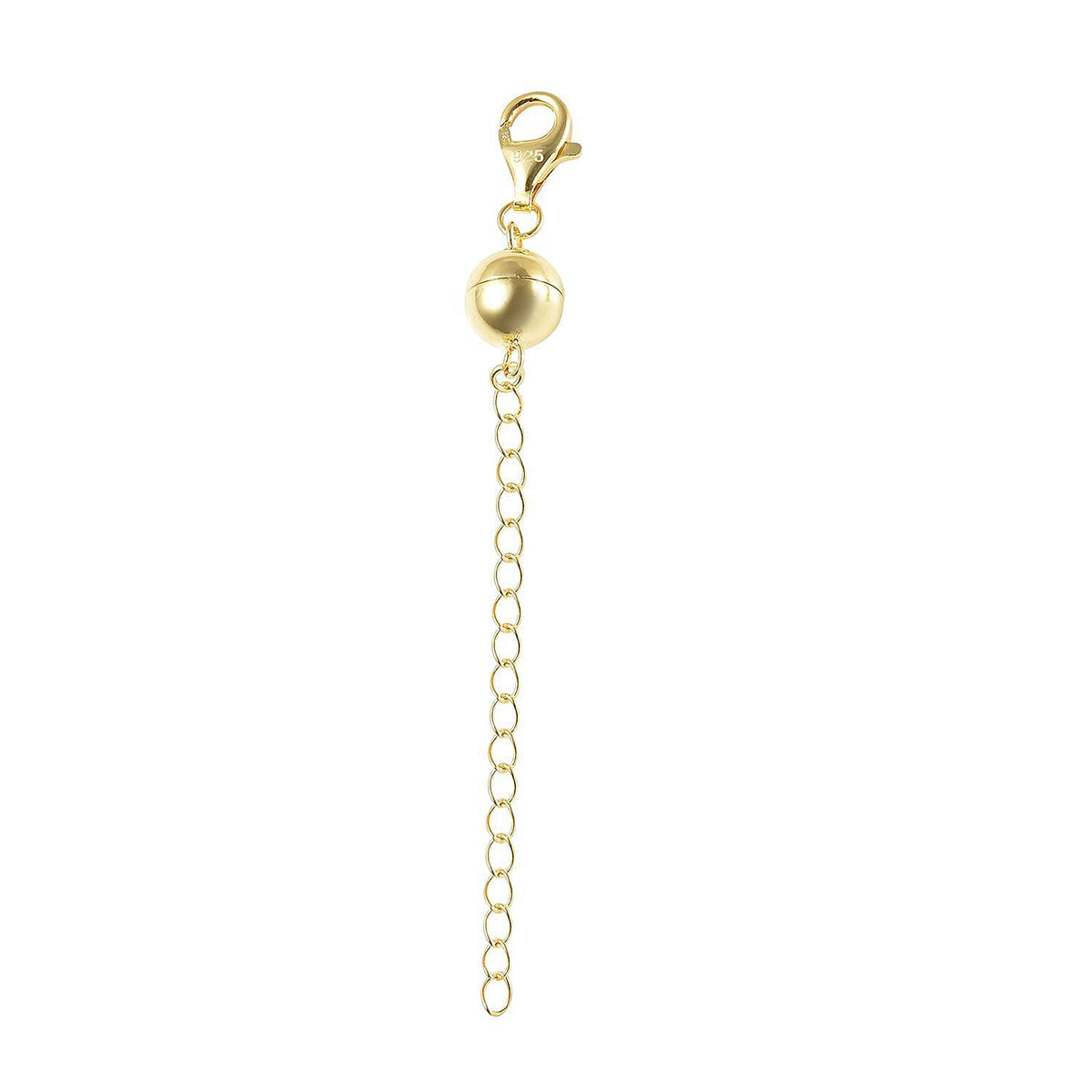Magnetic Ball Clasp with 2 Inch Extender in Gold Plated Silver 2934950 0
