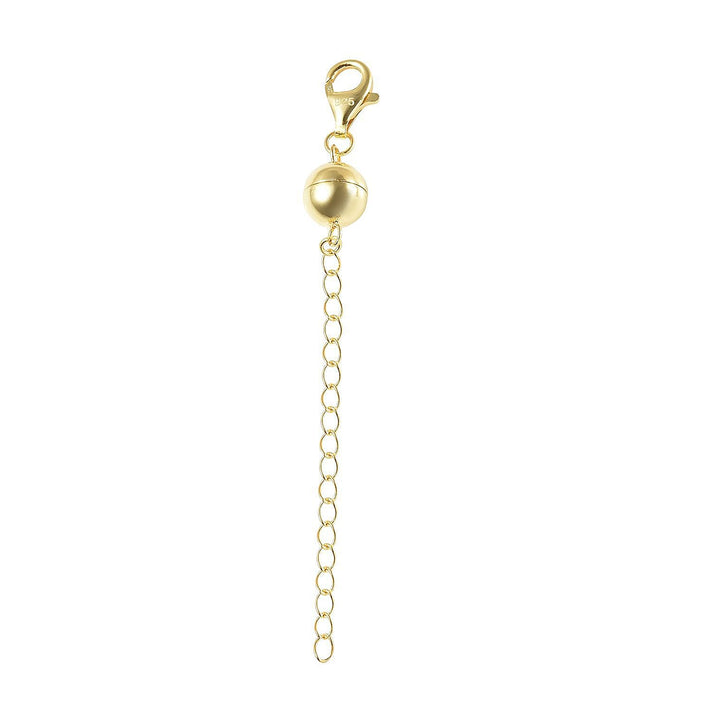 Magnetic Ball Clasp with 2 Inch Extender in Gold Plated Silver 2934950 1