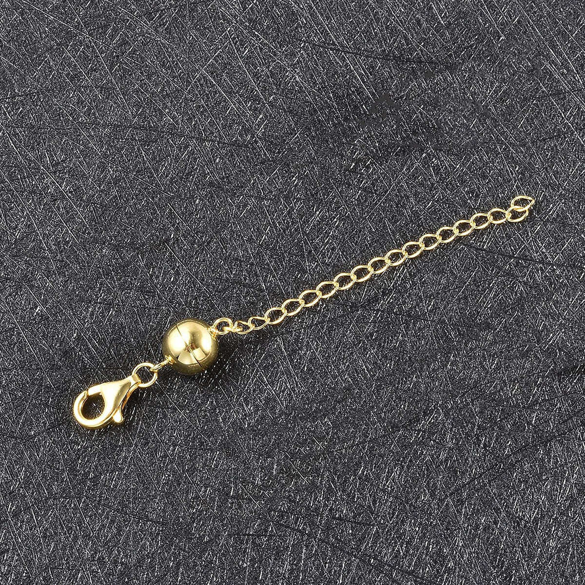 Magnetic Ball Clasp with 2 Inch Extender in Gold Plated Silver 2934950 2