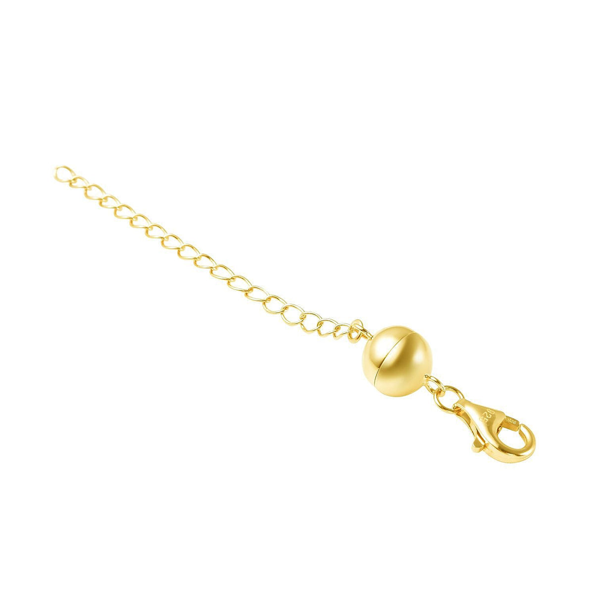 Magnetic Ball Clasp with 2 Inch Extender in Gold Plated Silver 2934950 3