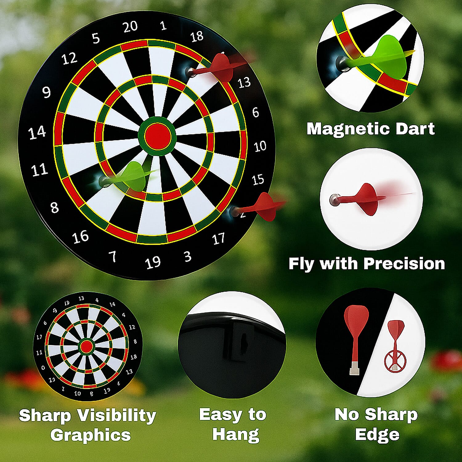 Magnetic Dartboard With 2 Sets of Magnetic Darts 8094371 1