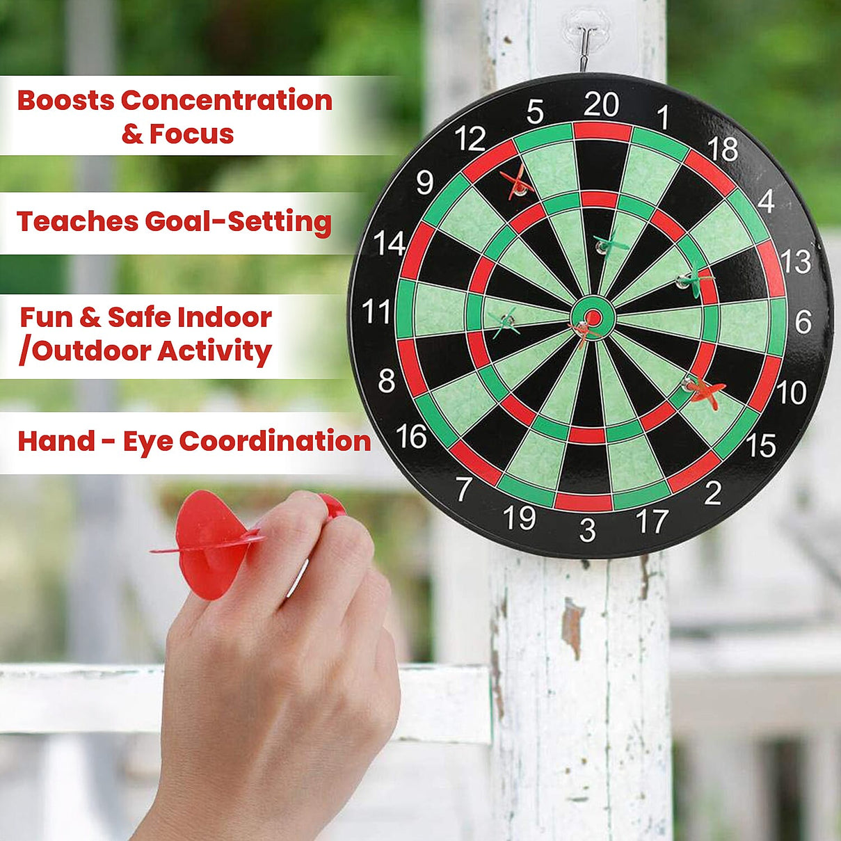 Magnetic Dartboard With 2 Sets of Magnetic Darts 8094371 2