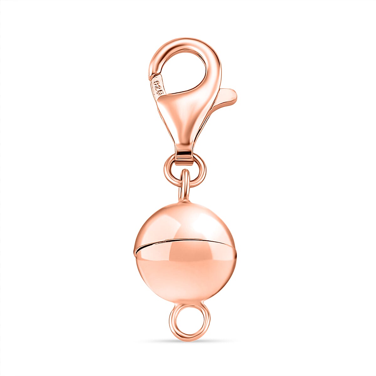 Set of 3 Magnetic Lock with Lobster Clasp in Rose Gold Plating Sterling Silver 4399735 2
